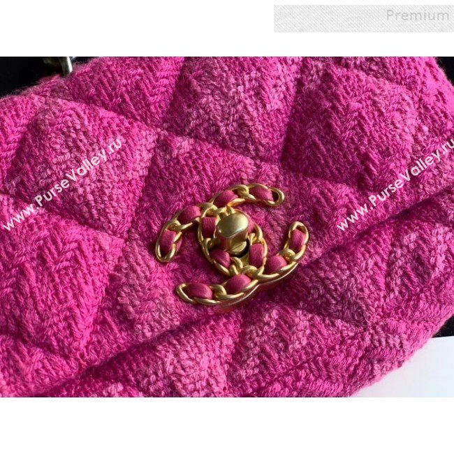 Chanel 19 Tweed Flap Waist Bag/Belt Bag AS1163 Pink 2019 (XING-9121727)