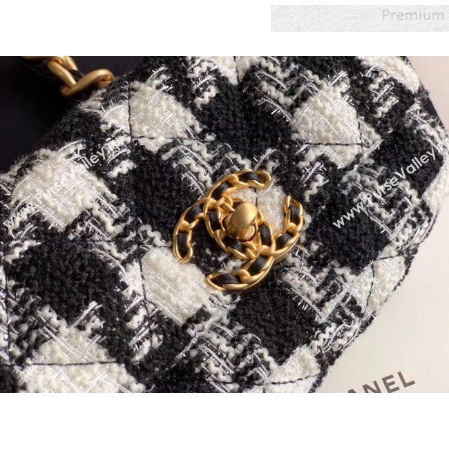 Chanel Houndstooth Tweed 19 Belt Bag/Waist Bag AS1163 White/Black 2019 (XING-9121729)