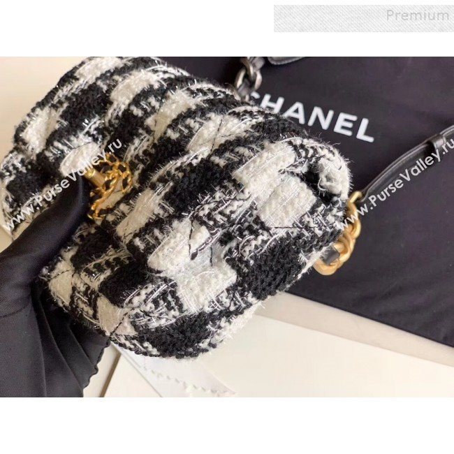 Chanel Houndstooth Tweed 19 Belt Bag/Waist Bag AS1163 White/Black 2019 (XING-9121729)