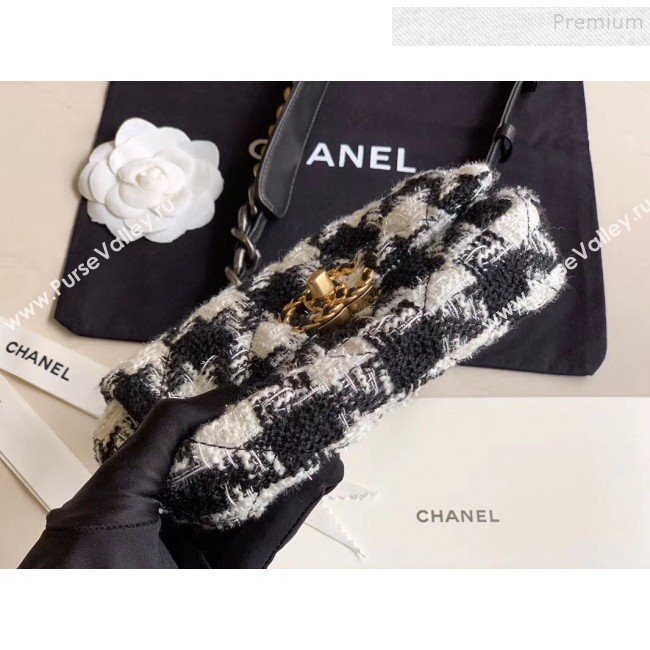 Chanel Houndstooth Tweed 19 Belt Bag/Waist Bag AS1163 White/Black 2019 (XING-9121729)