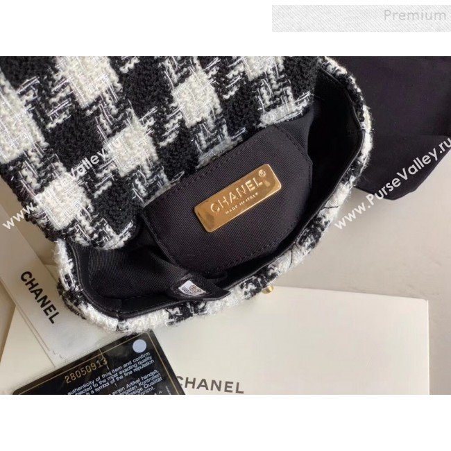 Chanel Houndstooth Tweed 19 Belt Bag/Waist Bag AS1163 White/Black 2019 (XING-9121729)