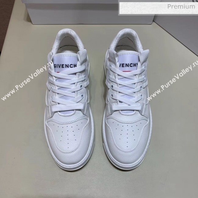 Givenchy Grainy Calfskin Embroidered Logo Sneaker White 2020(For Women and Men) (SH-20031601)