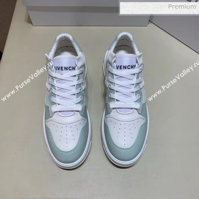 Givenchy Grainy Calfskin Embroidered Logo Sneaker White/Linght Green 2020(For Women and Men) (SH-20031603)