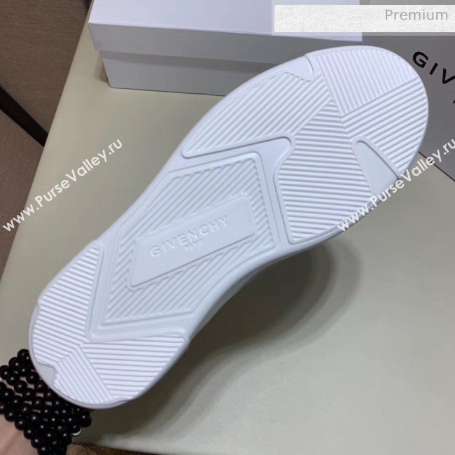 Givenchy Grainy Calfskin Embroidered Logo Sneaker White/Linght Green 2020(For Women and Men) (SH-20031603)