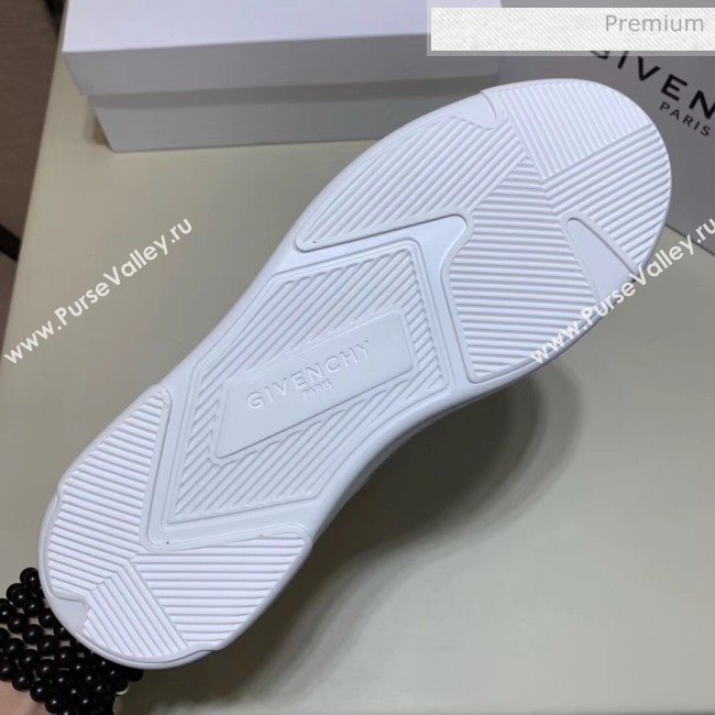 Givenchy Grainy Calfskin Embroidered Logo Sneaker White/Grey 2020(For Women and Men) (SH-20031604)