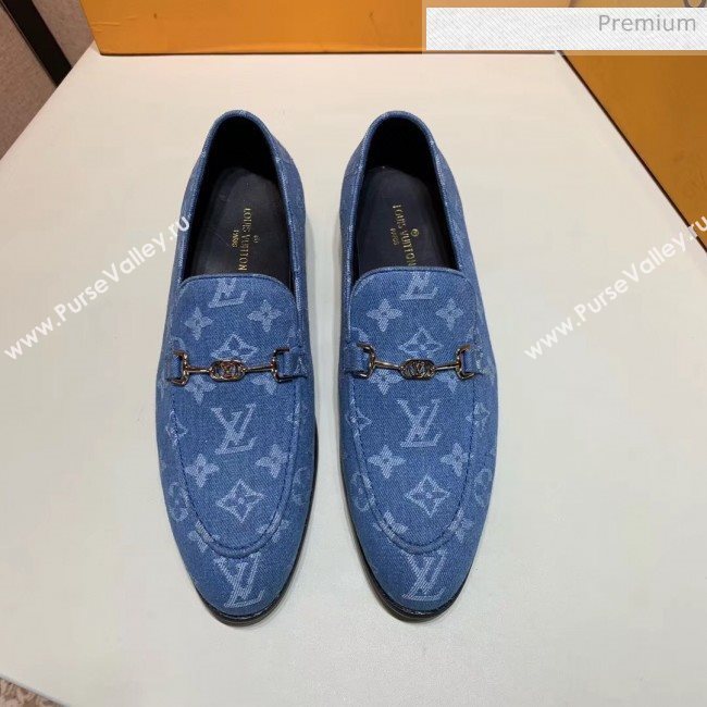 Louis Vuitton Mens Denim Monogram Loafers Blue 2020 (SH-20031614)