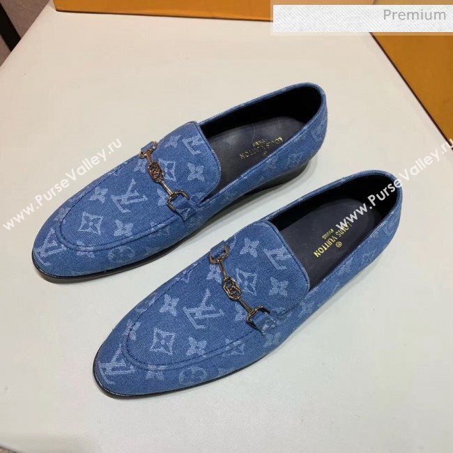 Louis Vuitton Mens Denim Monogram Loafers Blue 2020 (SH-20031614)