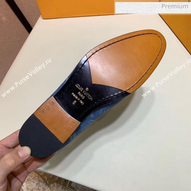 Louis Vuitton Mens Denim Monogram Loafers Blue 2020 (SH-20031614)