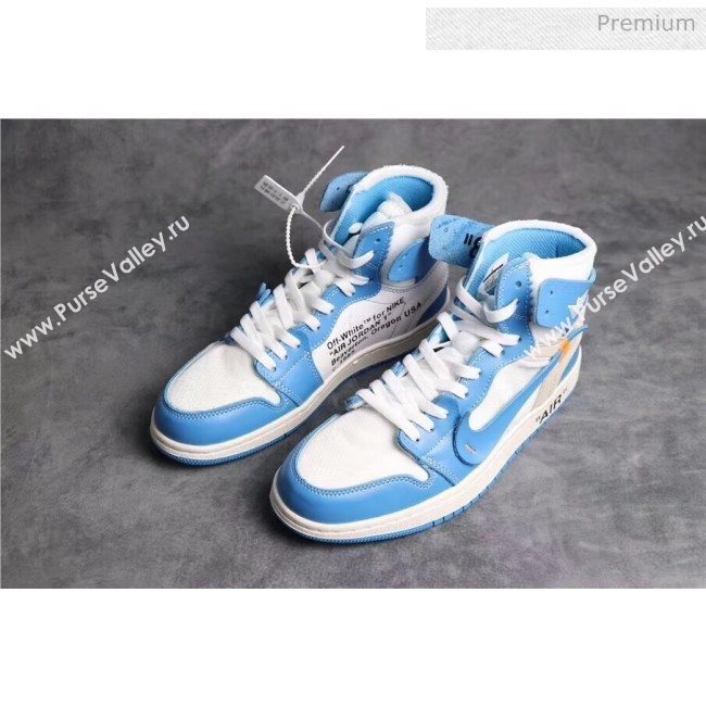 Off-White X AIR JORDAN AJ1 Sneaker Blue 2020(For Women and Men) (GD1038-20031611)