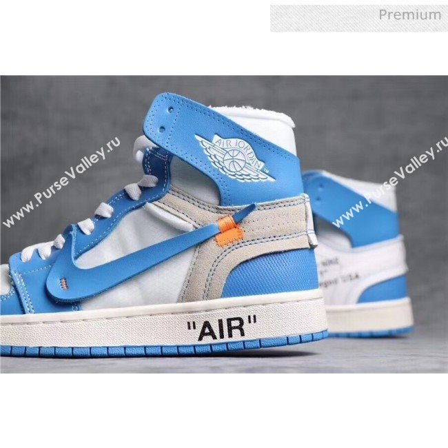 Off-White X AIR JORDAN AJ1 Sneaker Blue 2020(For Women and Men) (GD1038-20031611)