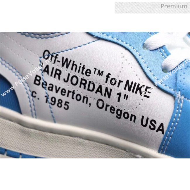 Off-White X AIR JORDAN AJ1 Sneaker Blue 2020(For Women and Men) (GD1038-20031611)