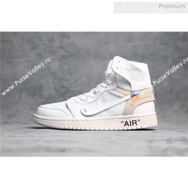 Off-White X AIR JORDAN AJ1 Sneaker White/Beige 2020(For Women and Men) (GD1038-20031612)