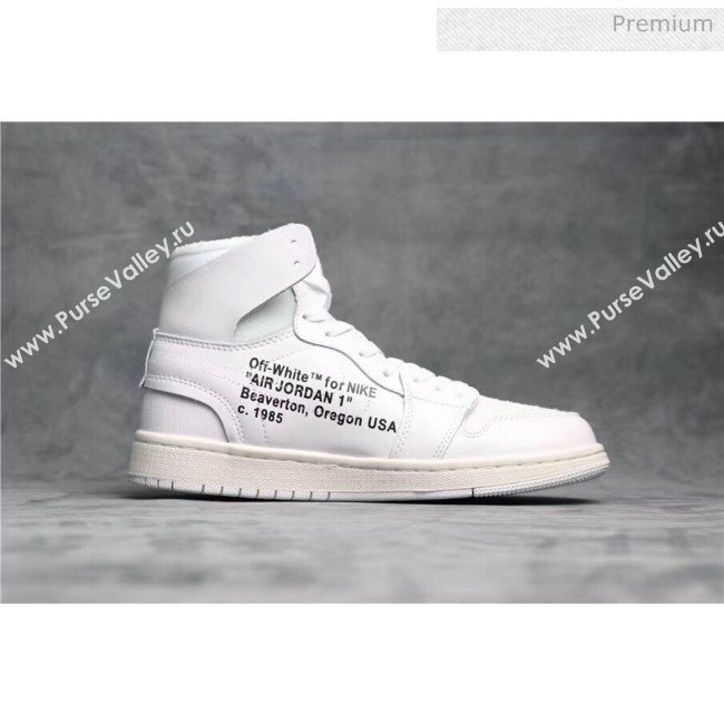Off-White X AIR JORDAN AJ1 Sneaker White/Beige 2020(For Women and Men) (GD1038-20031612)