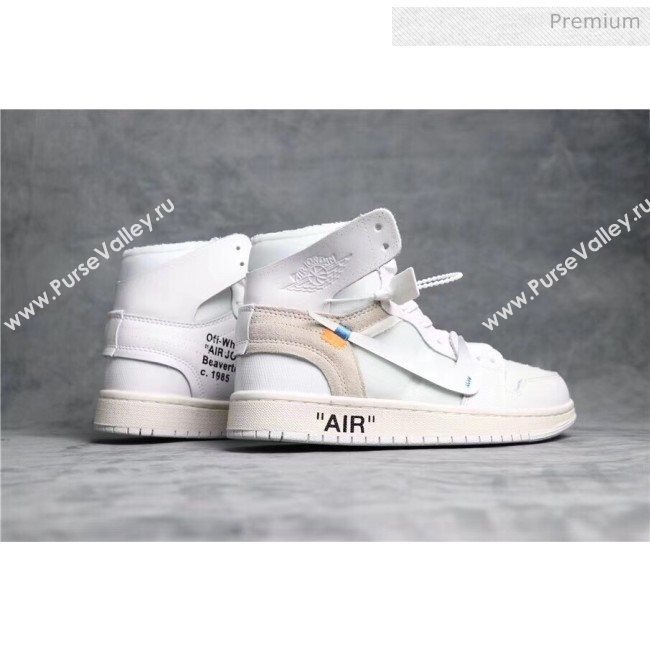 Off-White X AIR JORDAN AJ1 Sneaker White/Beige 2020(For Women and Men) (GD1038-20031612)