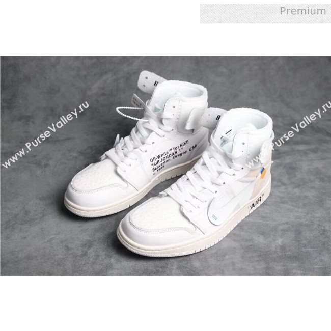 Off-White X AIR JORDAN AJ1 Sneaker White/Beige 2020(For Women and Men) (GD1038-20031612)