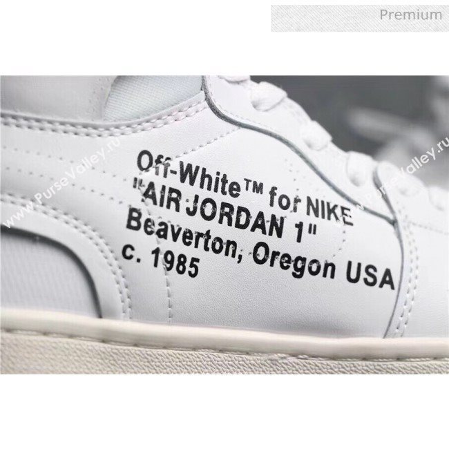 Off-White X AIR JORDAN AJ1 Sneaker White/Beige 2020(For Women and Men) (GD1038-20031612)