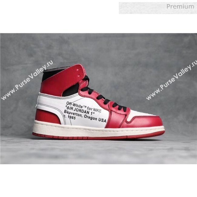Off-White X AIR JORDAN AJ1 Sneaker Red 2020(For Women and Men) (GD1038-20031613)