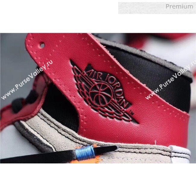 Off-White X AIR JORDAN AJ1 Sneaker Red 2020(For Women and Men) (GD1038-20031613)