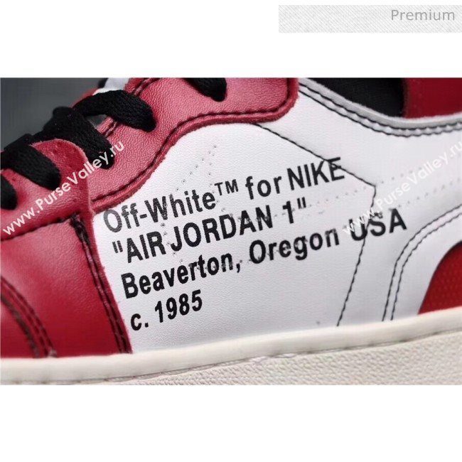 Off-White X AIR JORDAN AJ1 Sneaker Red 2020(For Women and Men) (GD1038-20031613)