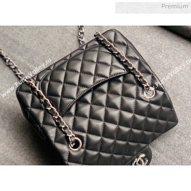 Chanel Quilted Lambskin Classic Small Flap Bag Black With Silver Hardware(Top Quality) (MH-20031617)