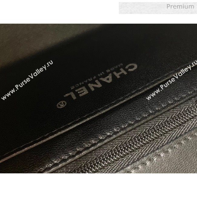 Chanel Quilted Lambskin Classic Small Flap Bag Black With Silver Hardware(Top Quality) (MH-20031617)