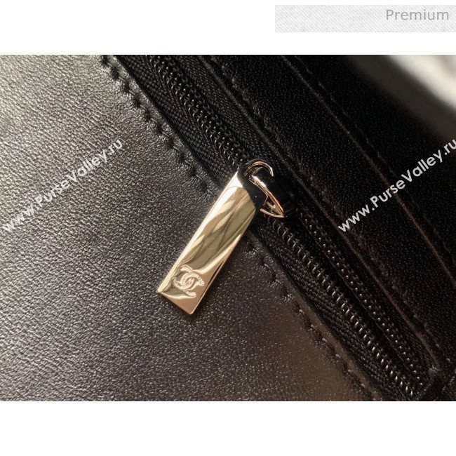 Chanel Quilted Lambskin Classic Small Flap Bag Black With Silver Hardware(Top Quality) (MH-20031617)