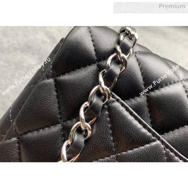 Chanel Quilted Lambskin Classic Small Flap Bag Black With Silver Hardware(Top Quality) (MH-20031617)