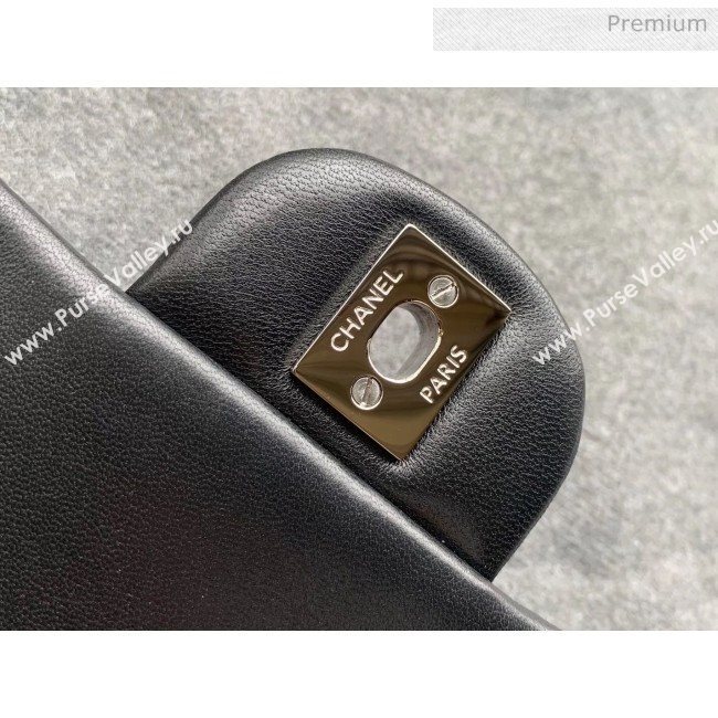 Chanel Quilted Lambskin Classic Small Flap Bag Black With Silver Hardware(Top Quality) (MH-20031617)