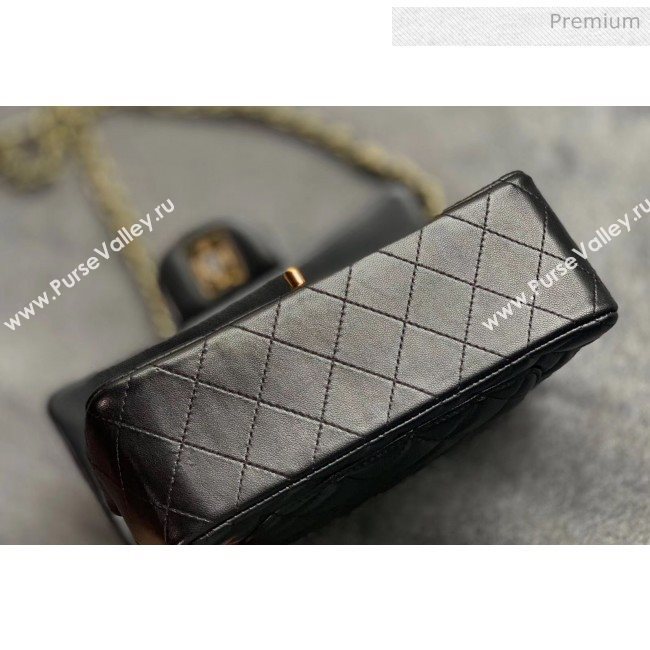 Chanel Quilted Lambskin Classic Small Flap Bag Black With Gold Hardware(Top Quality) (MH-20031618)