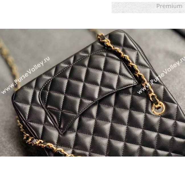 Chanel Quilted Lambskin Classic Small Flap Bag Black With Gold Hardware(Top Quality) (MH-20031618)