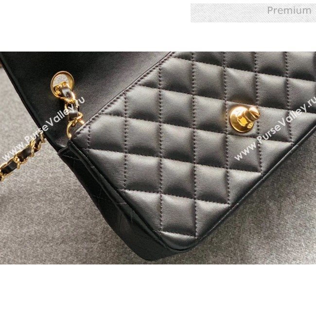 Chanel Quilted Lambskin Classic Small Flap Bag Black With Gold Hardware(Top Quality) (MH-20031618)