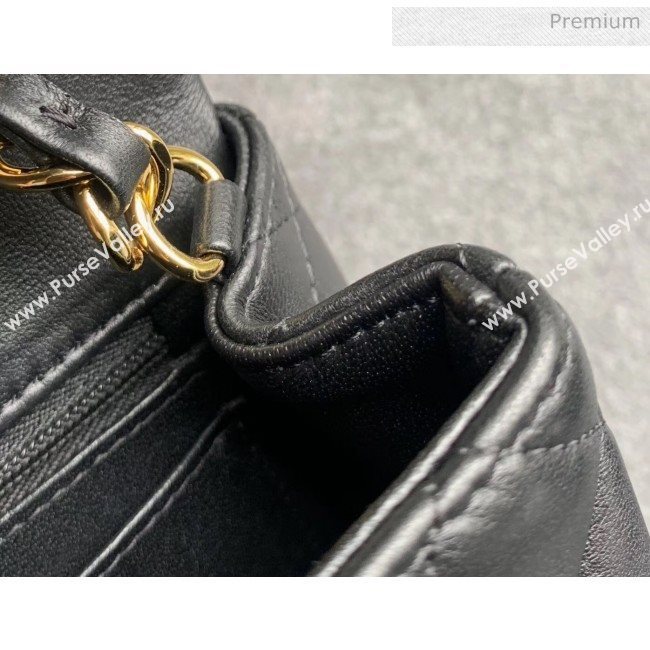 Chanel Quilted Lambskin Classic Small Flap Bag Black With Gold Hardware(Top Quality) (MH-20031618)