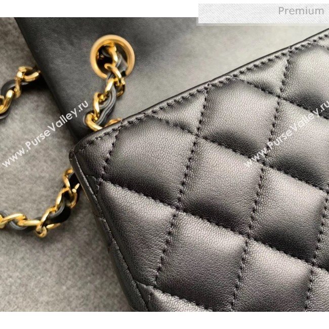 Chanel Quilted Lambskin Classic Small Flap Bag Black With Gold Hardware(Top Quality) (MH-20031618)