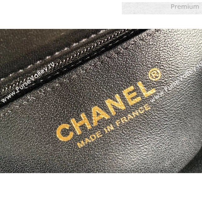 Chanel Quilted Lambskin Classic Small Flap Bag Black With Gold Hardware(Top Quality) (MH-20031618)