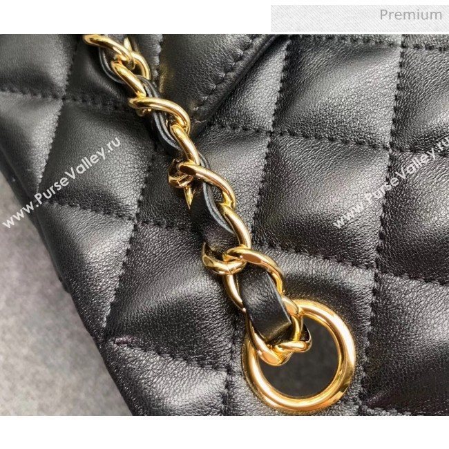 Chanel Quilted Lambskin Classic Small Flap Bag Black With Gold Hardware(Top Quality) (MH-20031618)
