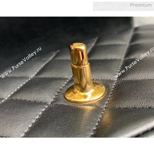 Chanel Quilted Lambskin Classic Small Flap Bag Black With Gold Hardware(Top Quality) (MH-20031618)