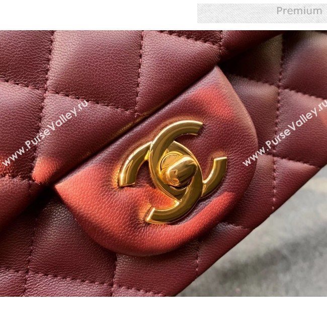 Chanel Quilted Lambskin Classic Small Flap Bag Burgundy With Gold Hardware(Top Quality) (MH-20031620)