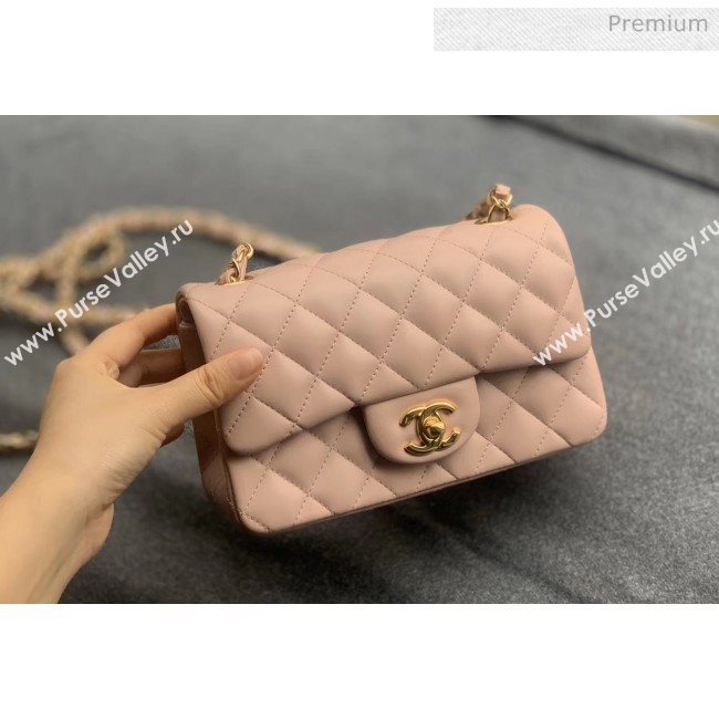 Chanel Quilted Lambskin Classic Small Flap Bag Light Pink With Gold Hardware(Top Quality) (MH-20031621)