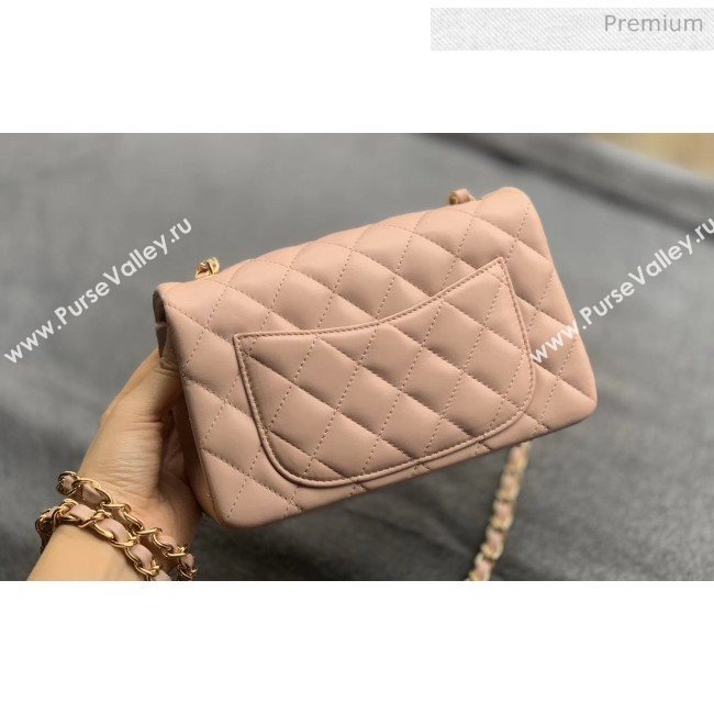Chanel Quilted Lambskin Classic Small Flap Bag Light Pink With Gold Hardware(Top Quality) (MH-20031621)