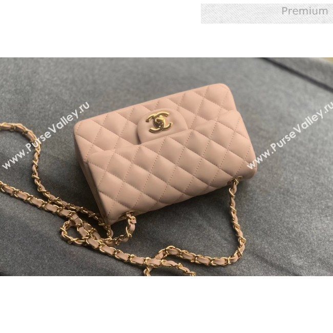 Chanel Quilted Lambskin Classic Small Flap Bag Light Pink With Gold Hardware(Top Quality) (MH-20031621)