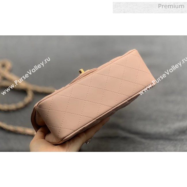 Chanel Quilted Lambskin Classic Small Flap Bag Light Pink With Gold Hardware(Top Quality) (MH-20031621)