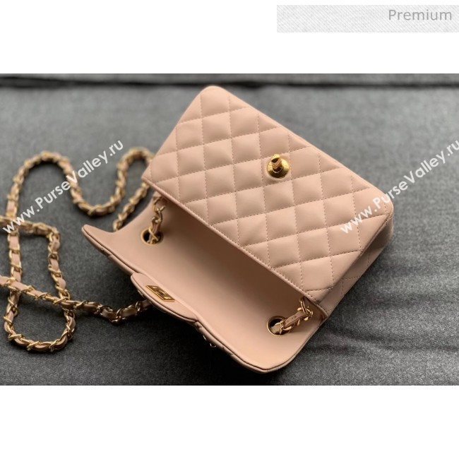 Chanel Quilted Lambskin Classic Small Flap Bag Light Pink With Gold Hardware(Top Quality) (MH-20031621)