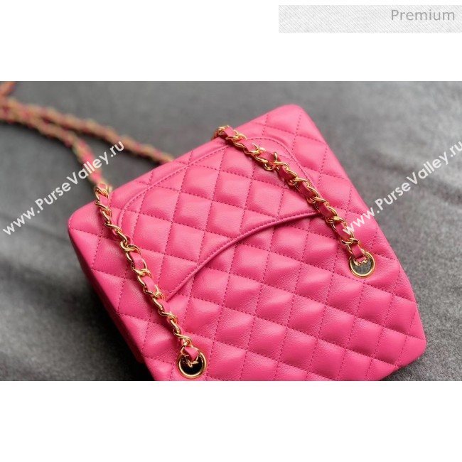 Chanel Quilted Lambskin Classic Small Flap Bag Rosy With Gold Hardware(Top Quality) (MH-20031622)