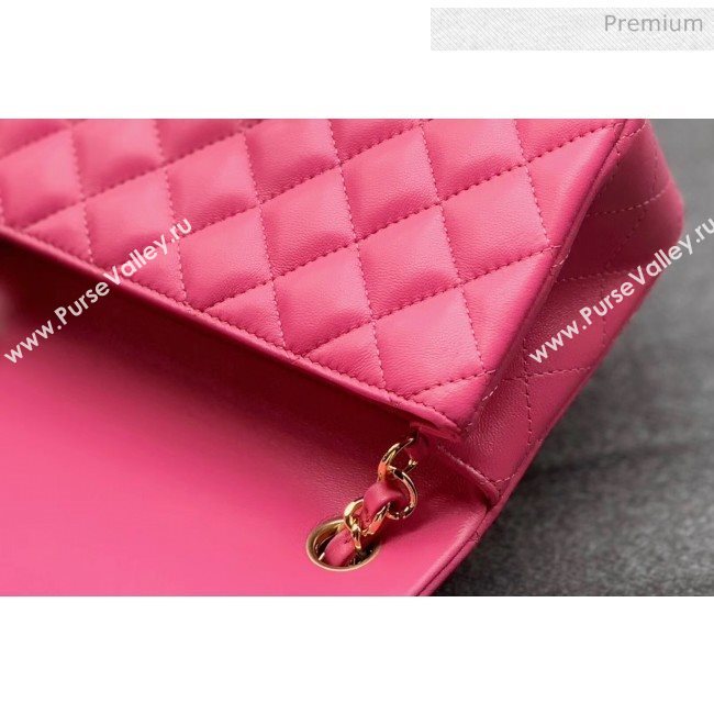 Chanel Quilted Lambskin Classic Small Flap Bag Rosy With Gold Hardware(Top Quality) (MH-20031622)