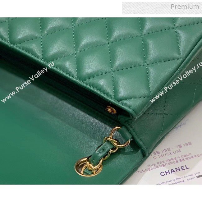 Chanel Quilted Lambskin Classic Small Flap Bag Green With Gold Hardware(Top Quality) (MH-20031624)