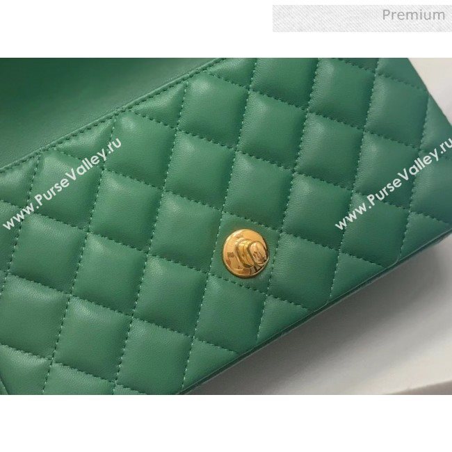 Chanel Quilted Lambskin Classic Small Flap Bag Green With Gold Hardware(Top Quality) (MH-20031624)