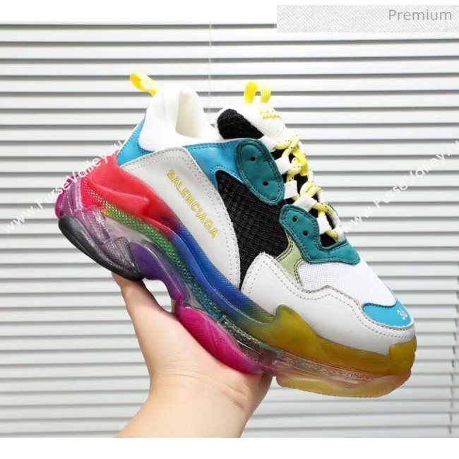 Balenciaga Triple S Rainbow Outsole Sneakers Yellow 2019 (HZ-0031716)