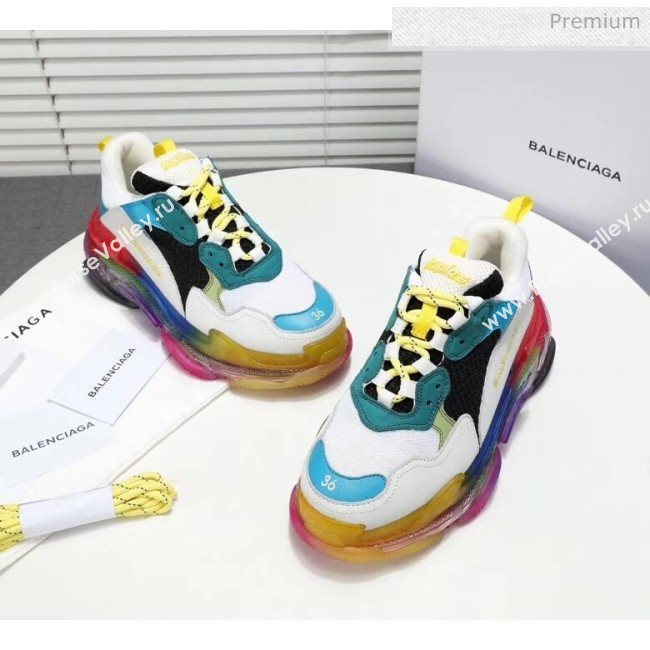 Balenciaga Triple S Rainbow Outsole Sneakers Yellow 2019 (HZ-0031716)