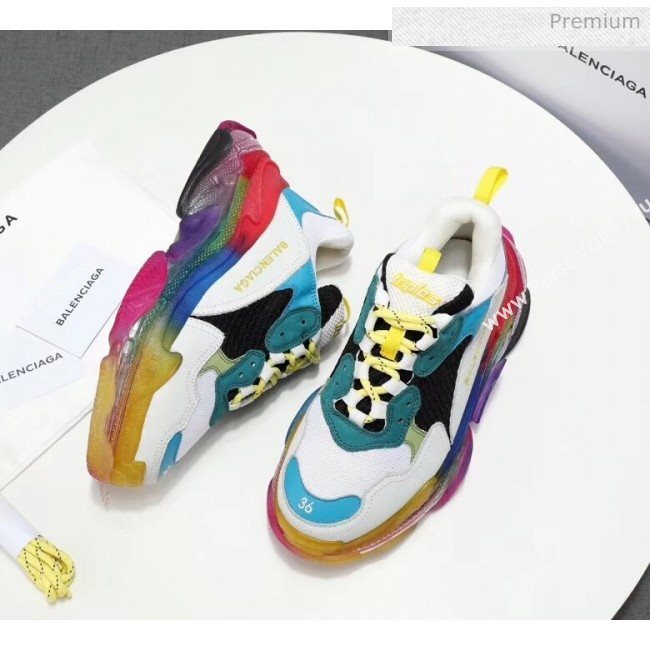 Balenciaga Triple S Rainbow Outsole Sneakers Yellow 2019 (HZ-0031716)