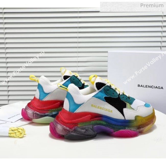Balenciaga Triple S Rainbow Outsole Sneakers Yellow 2019 (HZ-0031716)
